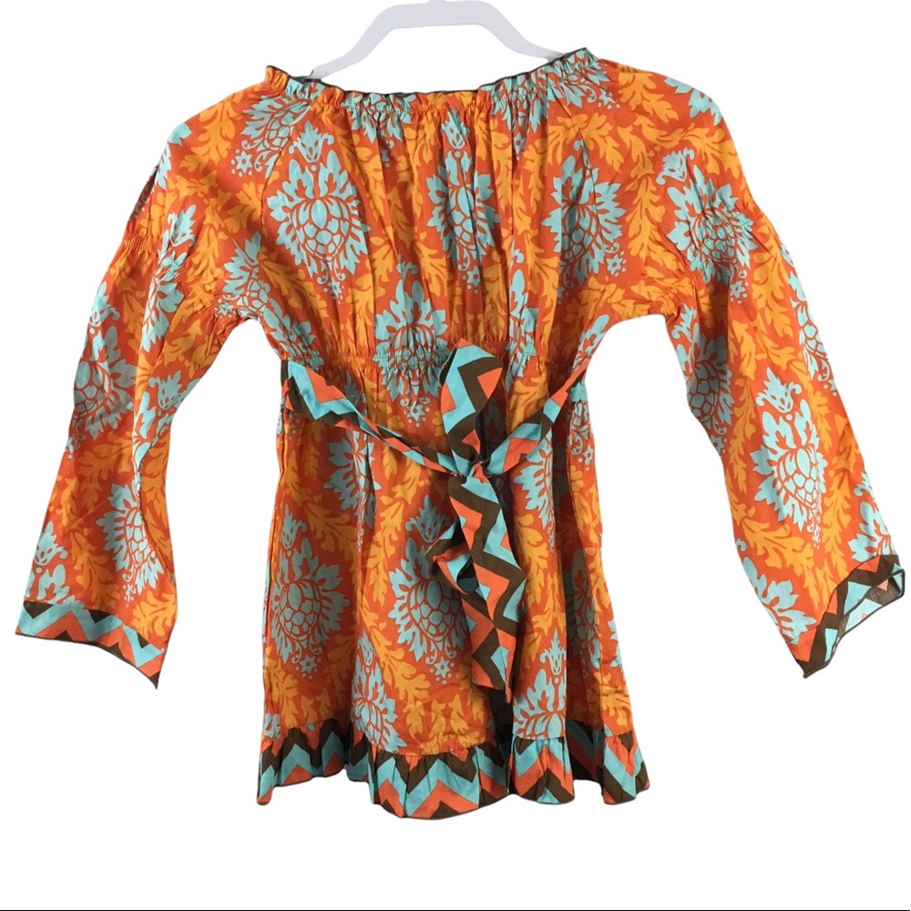 Ann Loren By Jess Kids Orange Top Shirt - Picture 3 of 9